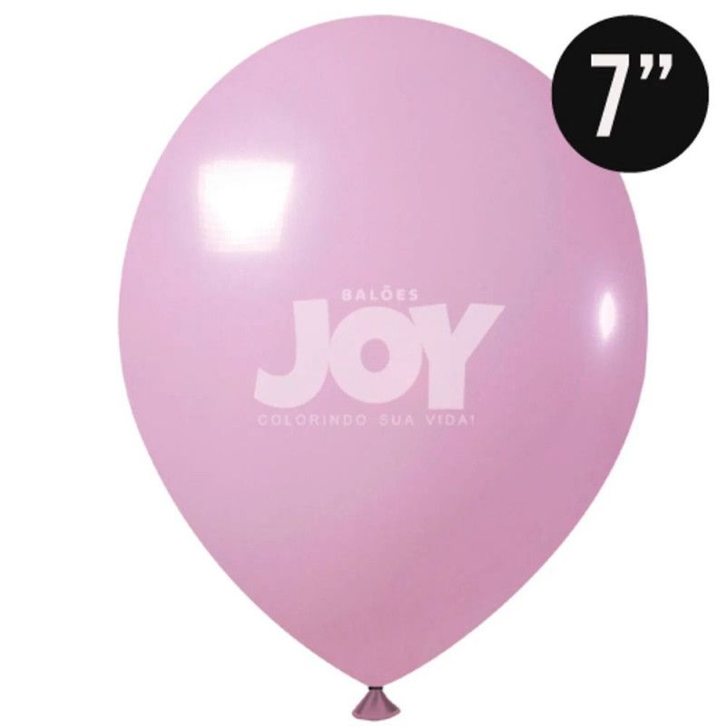 BALAO LISO N.7 COM 50 UNIDADES JOY ROSA CLARO - 1 UNIDADE