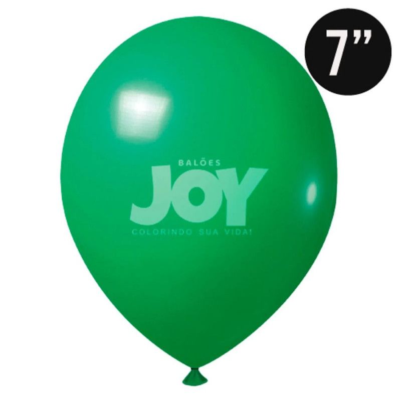 BALAO LISO N.7 COM 50 UNIDADES JOY VERDE BANDEIRA - 1 UNIDADE