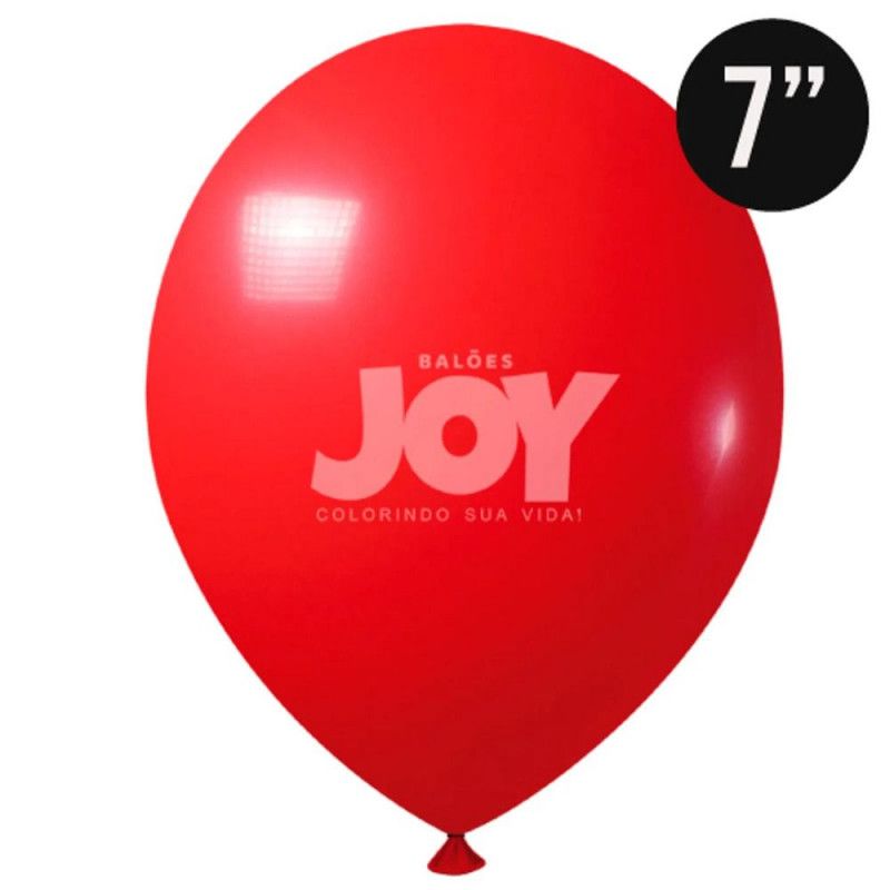 BALAO LISO N.7 COM 50 UNIDADES JOY VERMELHO  - 1 UNIDADE