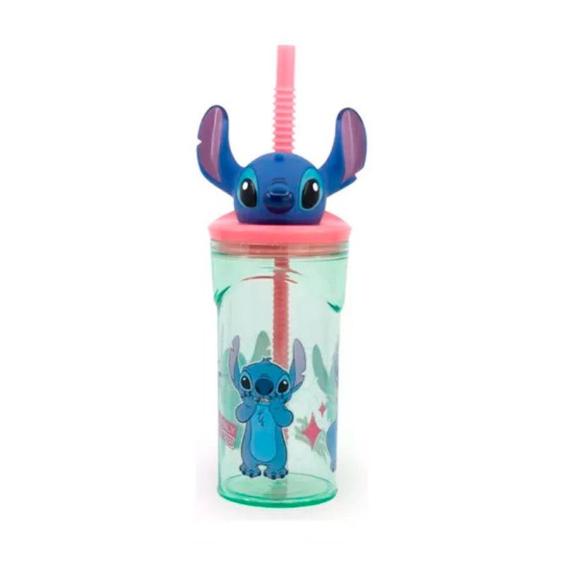COPO 360ML COM CANUDO 3D STITCH TUUT - REF. 26971 - 1 UNIDADE
