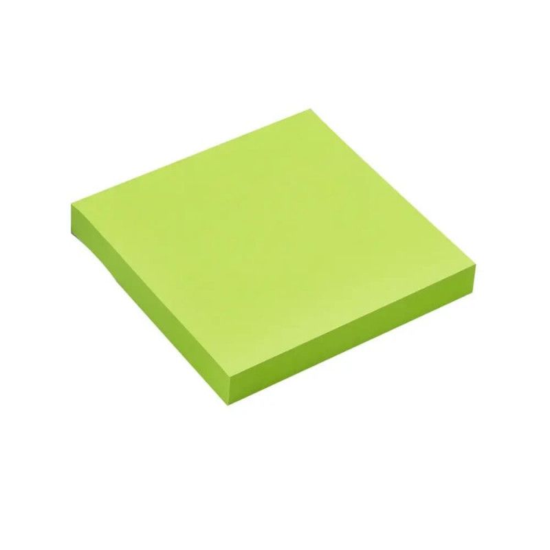 BLOCO ADESIVO 76X76MM 100 FOLHAS VERDE NEON MAXPRINT - REF. 743378 - 1 UNIDADE