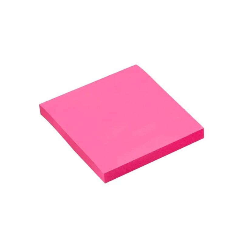 BLOCO ADESIVO 76X76MM 100 FOLHAS ROSA NEON MAXPRINT - REF. 743363 - 1 UNIDADE