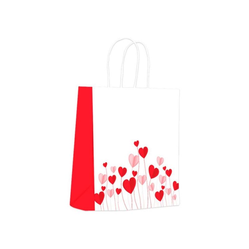 SACOLA PARA PRESENTE AMOR ORIGAMI 16,4X21X8,5CM SCRITY - REF. S12110.06 - PACOTE COM 10 UNIDADES