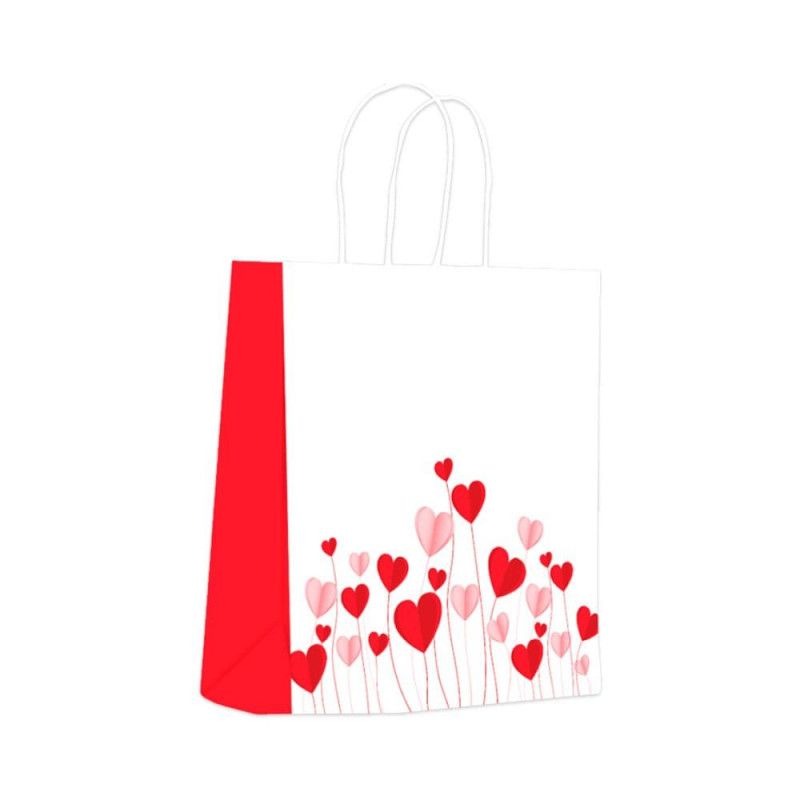 SACOLA PARA PRESENTE AMOR ORIGAMI 22,5X31,5X10CM SCRITY - REF. S13110.06 - PACOTE COM 10 UNIDADES