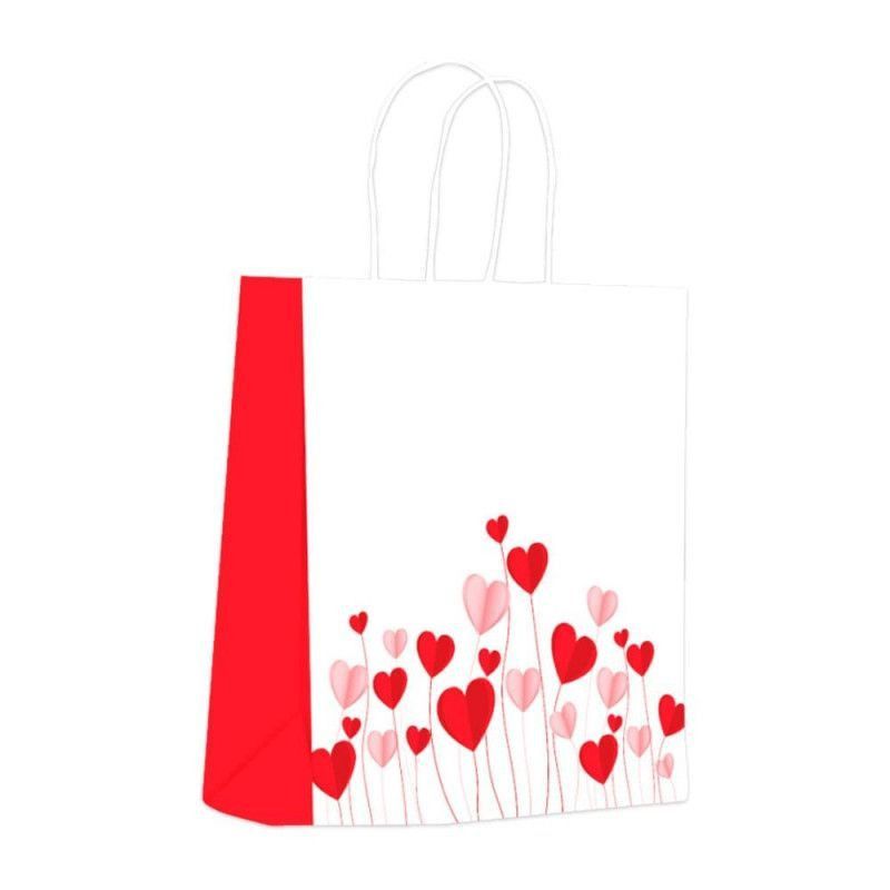 SACOLA PARA PRESENTE AMOR ORIGAMI 32X38X19CM SCRITY - REF. S14110.06 - PACOTE COM 50 UNIDADES