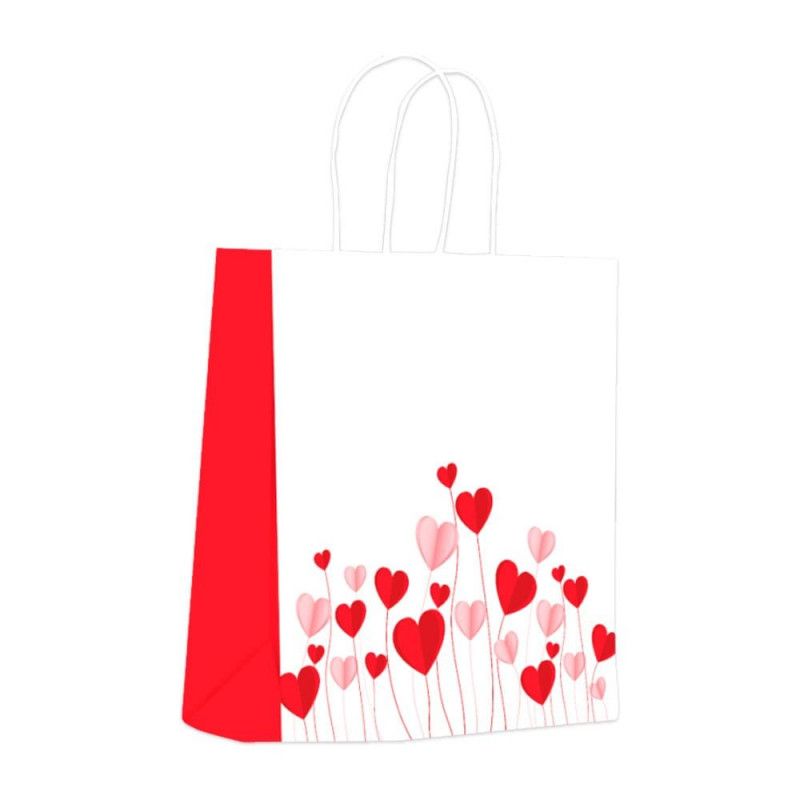 SACOLA PARA PRESENTE AMOR ORIGAMI 32X38X19CM SCRITY - REF. S14110.06 - PACOTE COM 10 UNIDADES