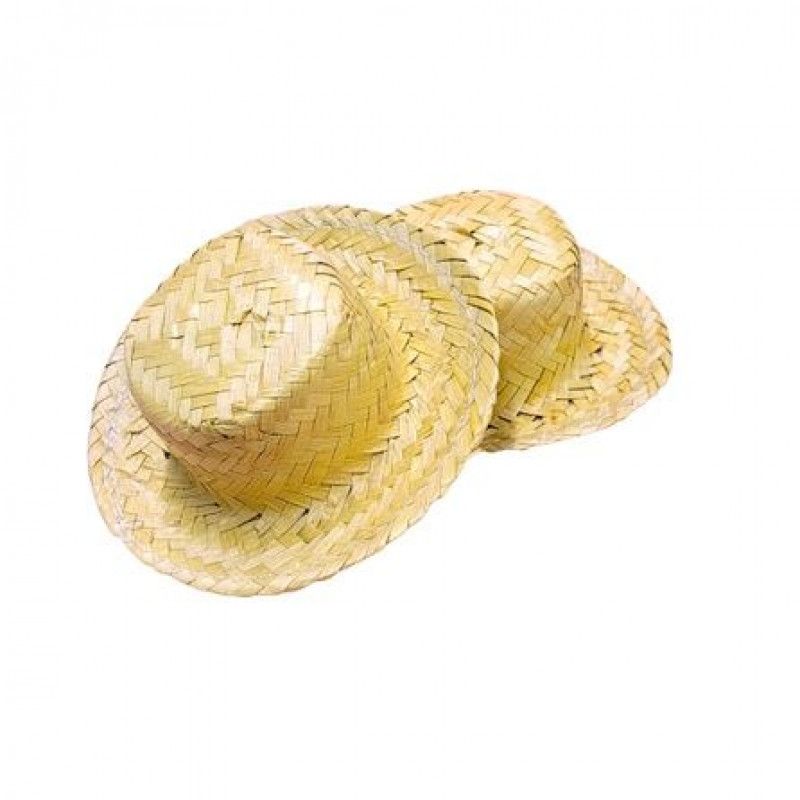 CHAPEU DE PALHA ARRANJO BONECA DOG KLF FESTA - REF. C006 - PACOTE COM 25 UNIDADES
