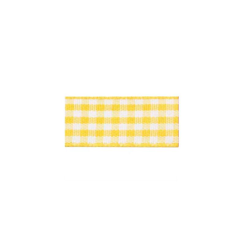 FITA TECIDO XADREZ 15MM COM 10M PROGRESSO - REF. 038 AMARELO OURO - 1 UNIDADE
