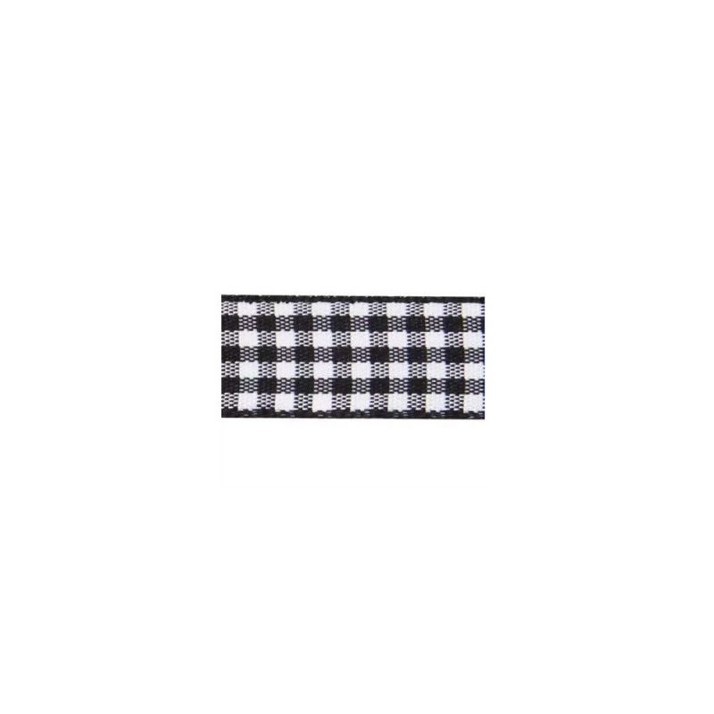 FITA TECIDO XADREZ 15MM COM 10M PROGRESSO - REF. 219 PRETO - 1 UNIDADE