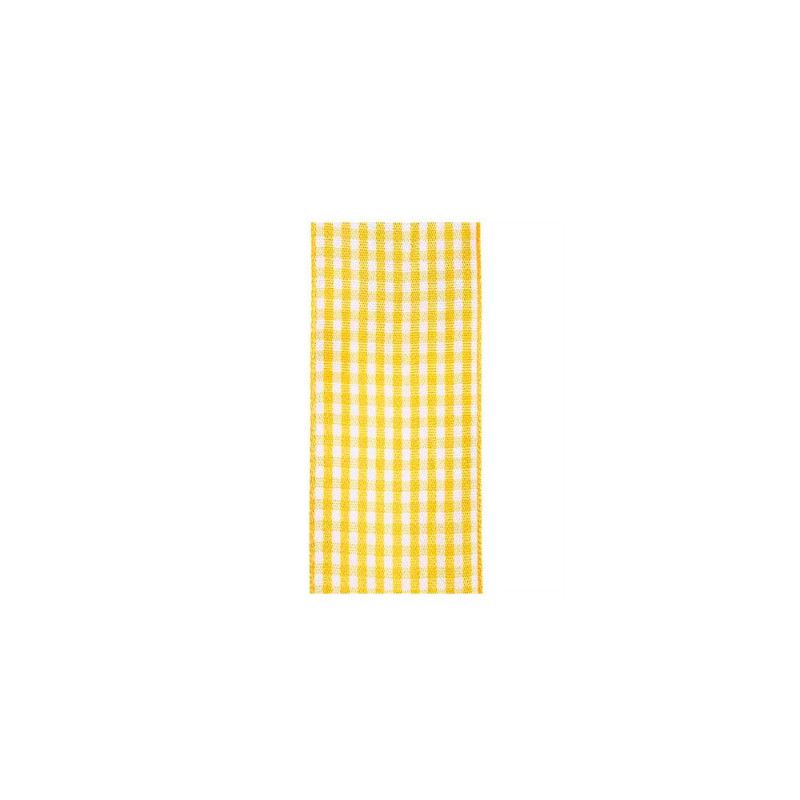 FITA TECIDO XADREZ 22MM COM 10M PROGRESSO - REF. 038 AMARELO OURO - 1 UNIDADE