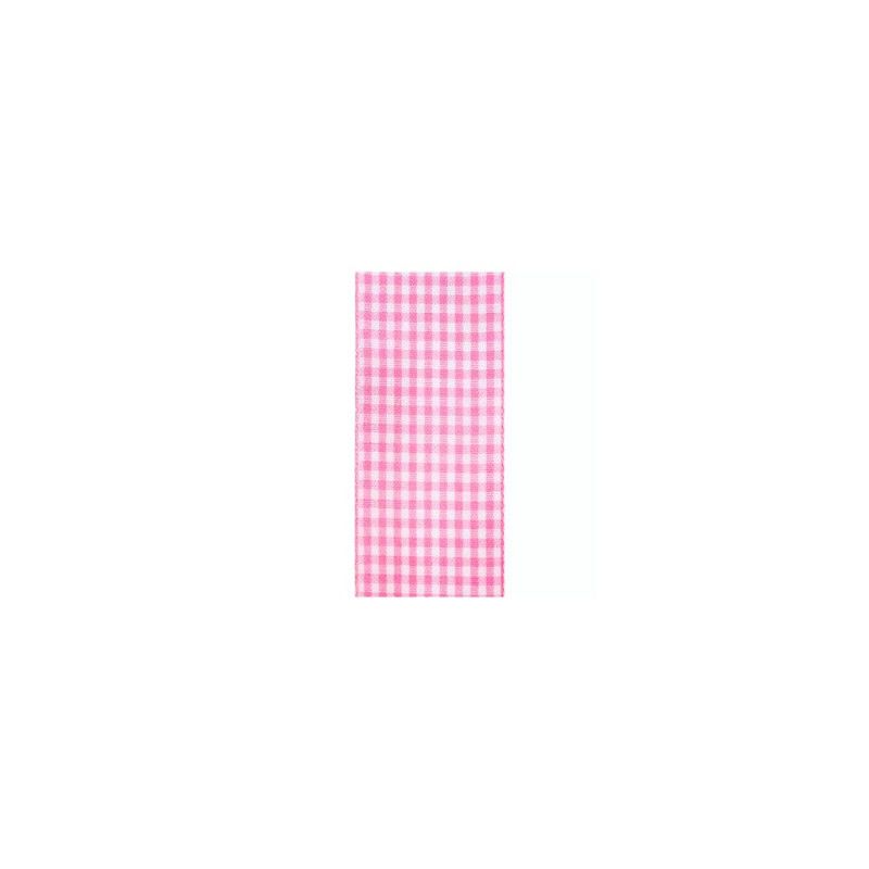 FITA TECIDO XADREZ 22MM COM 10M PROGRESSO - REF. 240 ROSA ESCURO - 1 UNIDADE