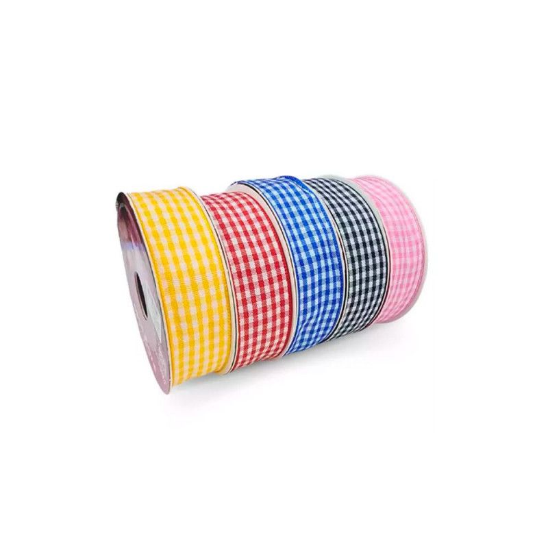 FITA TECIDO XADREZ 22MM COM 10M PROGRESSO - REF. 240 ROSA ESCURO - 1 UNIDADE