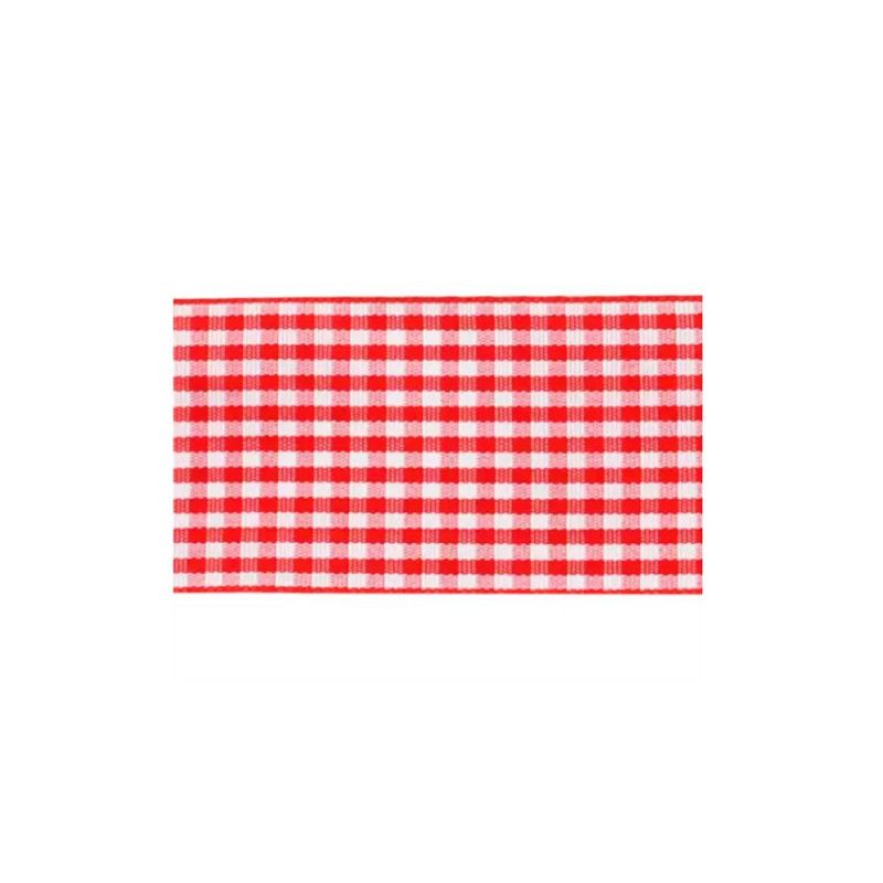FITA TECIDO XADREZ 38MM COM 10M PROGRESSO - REF. 209 VERMELHO - 1 UNIDADE