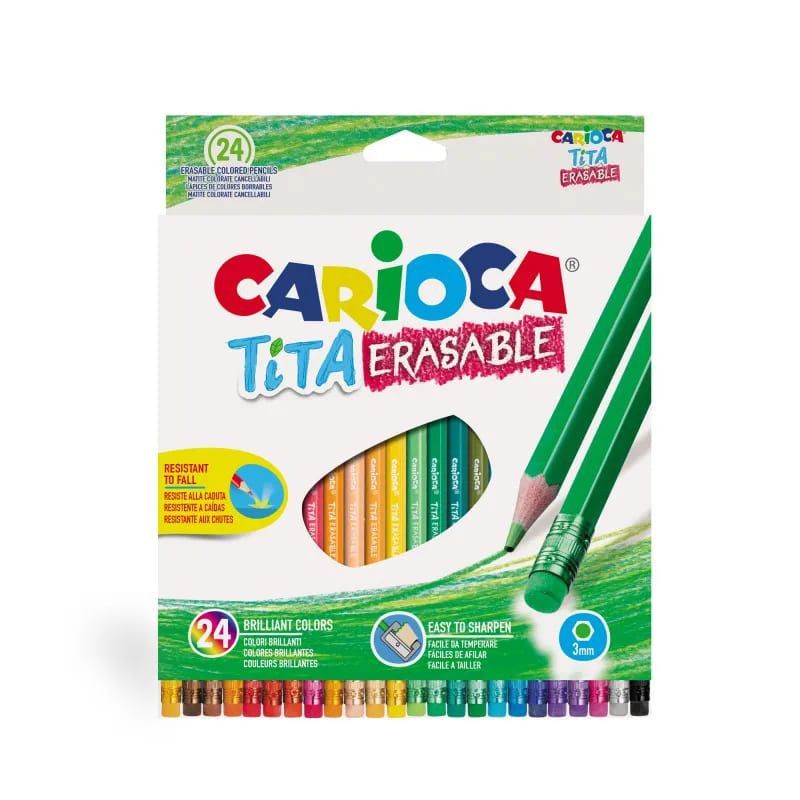 LAPIS 24 CORES TITA APAGAVEL CARIOCA - REF. 9731 / 42938 - 1 UNIDADE