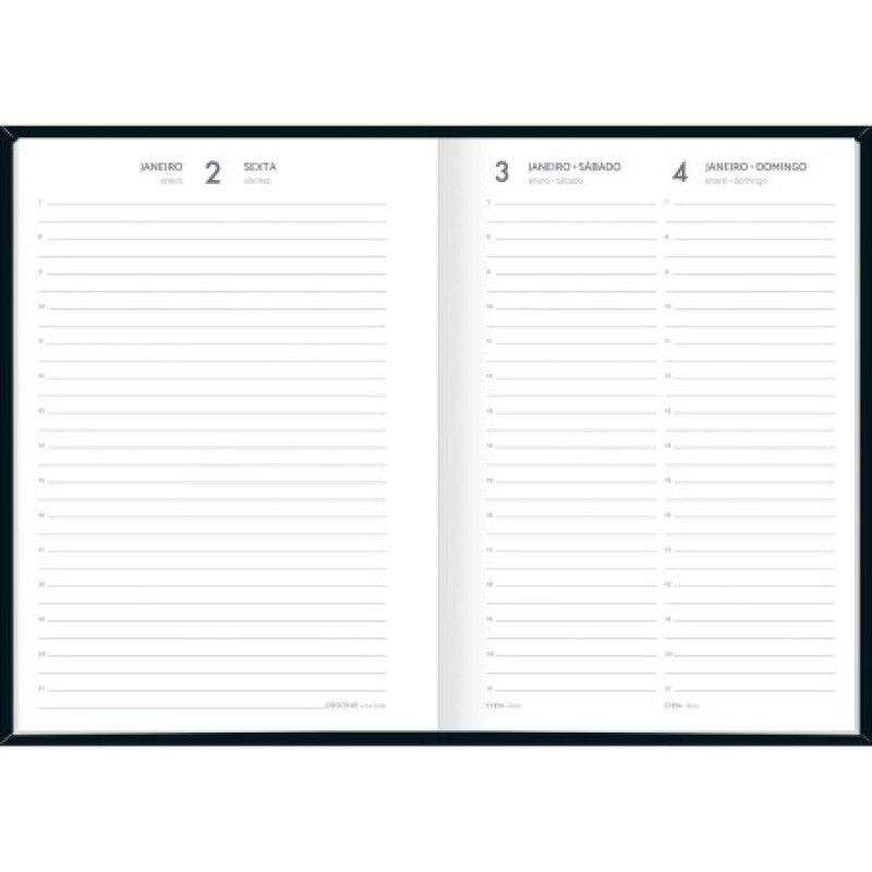 AGENDA COSTURADA SPICE PRETO M6 TILIBRA 2026 - REF. 354821 - PACOTE COM 4 UNIDADES
