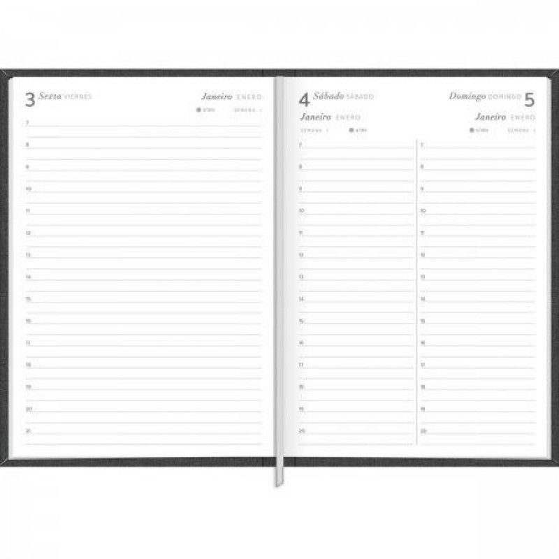 AGENDA COSTURADA MILANO CHUMBO M5 TILIBRA 2025 - REF. 356514 - PACOTE COM 4 UNIDADES