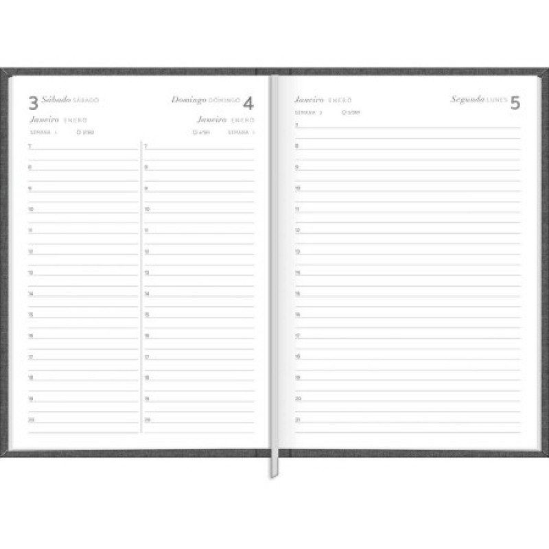 AGENDA COSTURADA MILANO CHUMBO M5 TILIBRA 2026 - REF. 356514 - PACOTE COM 4 UNIDADES