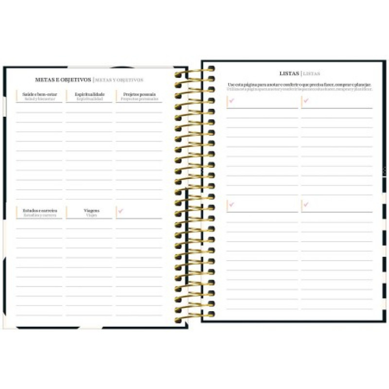 AGENDA ESPIRAL WEST VILLAGE M5 TILIBRA 2026 - REF. 0354627 - PACOTE COM 5 UNIDADES