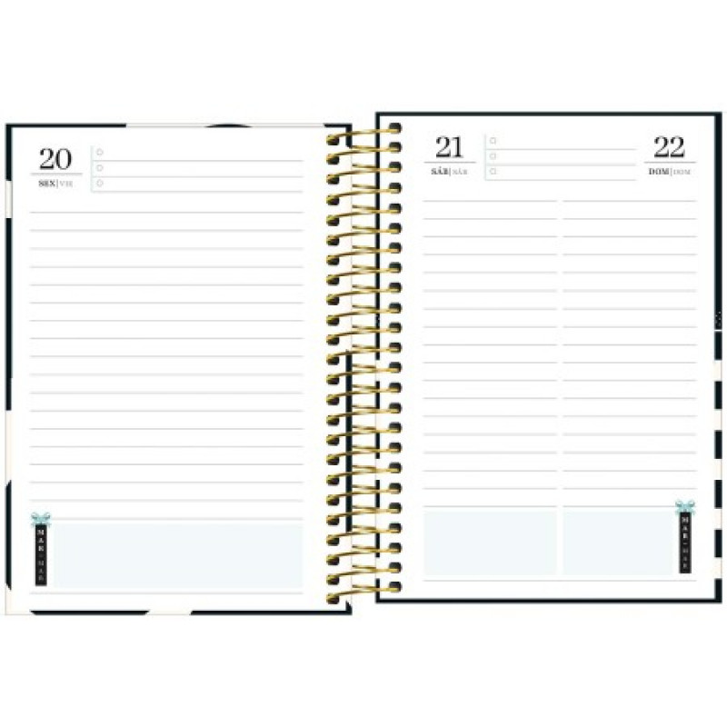 AGENDA ESPIRAL WEST VILLAGE M5 TILIBRA 2026 - REF. 0354627 - PACOTE COM 5 UNIDADES