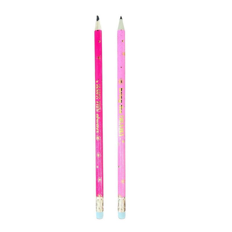 LAPIS PRETO N.2 REDONDO COM BORRACHA GLITTER ROSA - REF. 35250 - CAIXA COM 72 UNIDADES