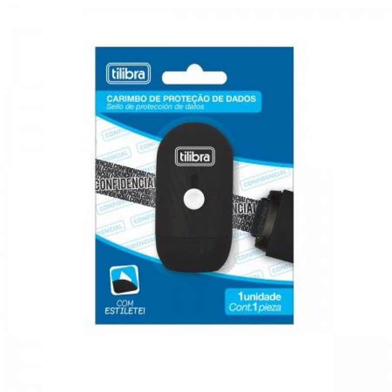 CARIMBO PROTECAO DE DADOS COM ESTILETE TILIBRA - REF. 352357 - 1 UNIDADE