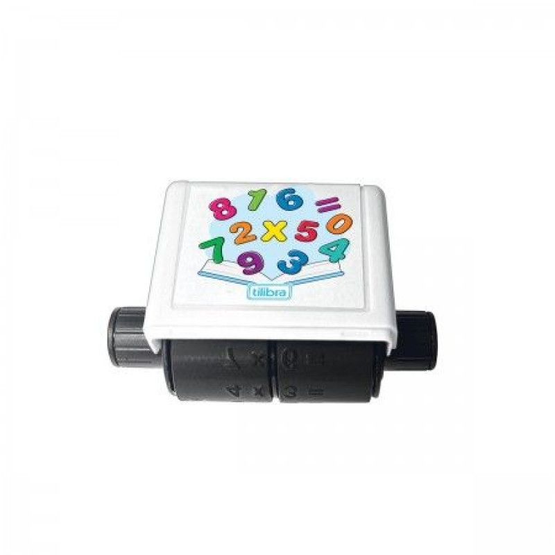 CARIMBO ROLLER MATEMATICO TABUADA COM REFIL TILIBRA - REF. 353302 - 1 UNIDADE