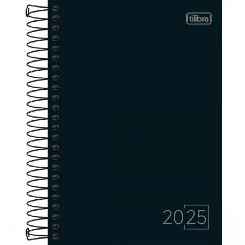 AGENDA ESPIRAL SPICE PRETO M6 TILIBRA 2025 - REF. 354830 - PACOTE COM 5 UNIDADES