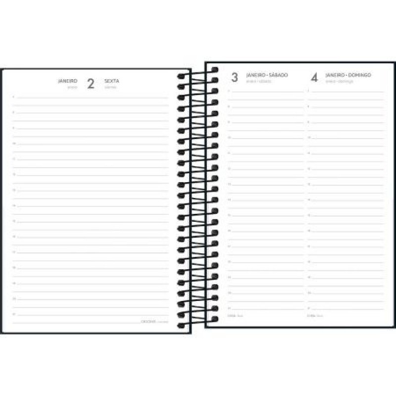 AGENDA ESPIRAL SPICE PRETO M6 TILIBRA 2026 - REF. 354830 - PACOTE COM 5 UNIDADES