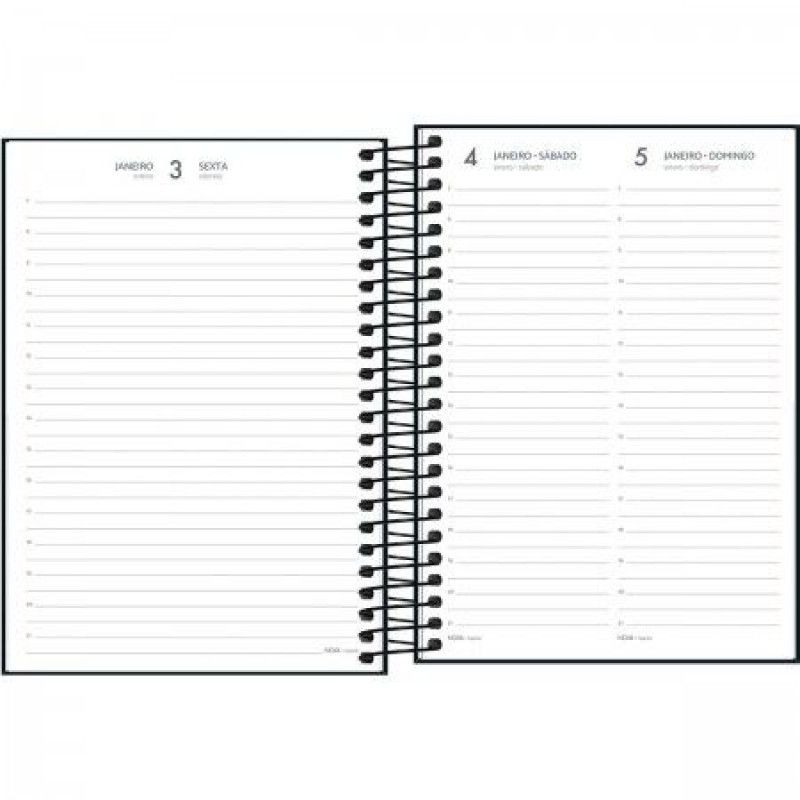 AGENDA ESPIRAL SPICE PRETO M6 TILIBRA 2025 - REF. 354830 - PACOTE COM 5 UNIDADES