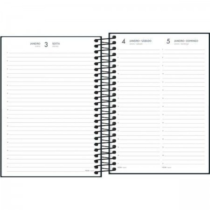 AGENDA ESPIRAL SPICE PRETO M6 TILIBRA 2026 - REF. 354830 - PACOTE COM 5 UNIDADES