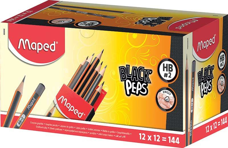 LAPIS PTO 2HB TRIANG.BLACKPEPS MAPED - 850090ZV CX COM 144 UN
