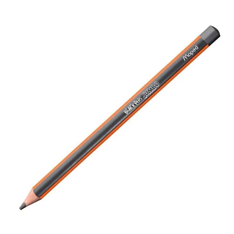 LAPIS PRETO 2HB TRIANGULAR JUMBO BLACKPEPS MAPED - REF. 854059ZV - POTE COM 46 UNIDADES