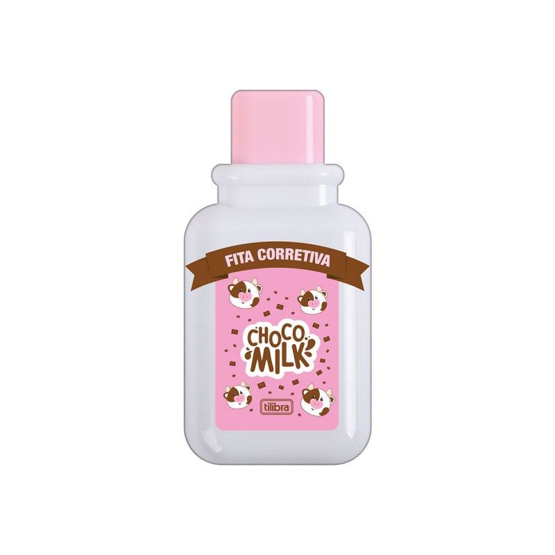 CORRETIVO EM FITA 5MMX5M CHOCOMILK TILIBRA - REF. 352993 - CAIXA COM 12 UNIDADES