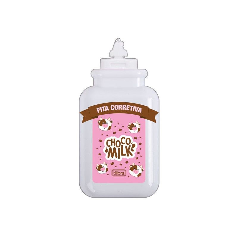 CORRETIVO EM FITA 5MMX5M CHOCOMILK TILIBRA - REF. 352993 - CAIXA COM 12 UNIDADES