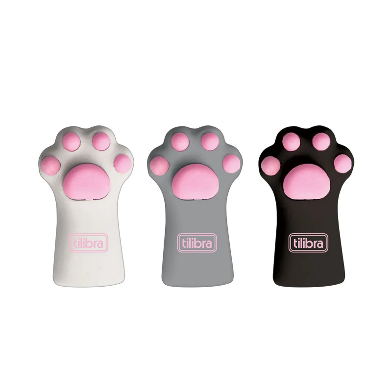 BORRACHA PONTEIRA PURRFECT CATS COM 3 PECAS TILIBRA - REF. 353647 - CAIXA COM 12 UNIDADES