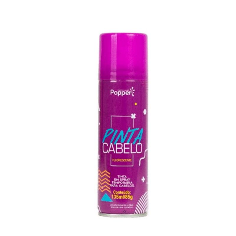 SPRAY PINTA CABELO 135ML ROXO POPPER - REF. FL9418-PR - 1 UNIDADE