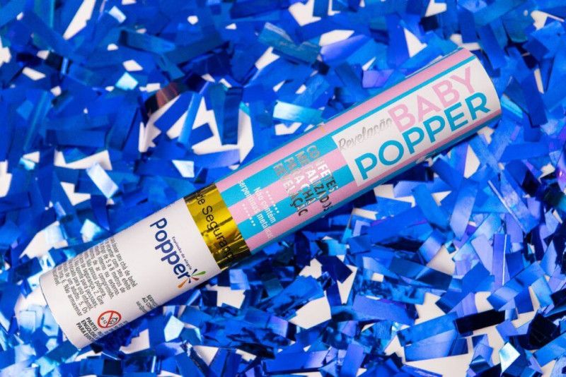 LANCA CONFETE 30CM BABY AZUL POPPER - REF. 8230-MA - 1 UNIDADE