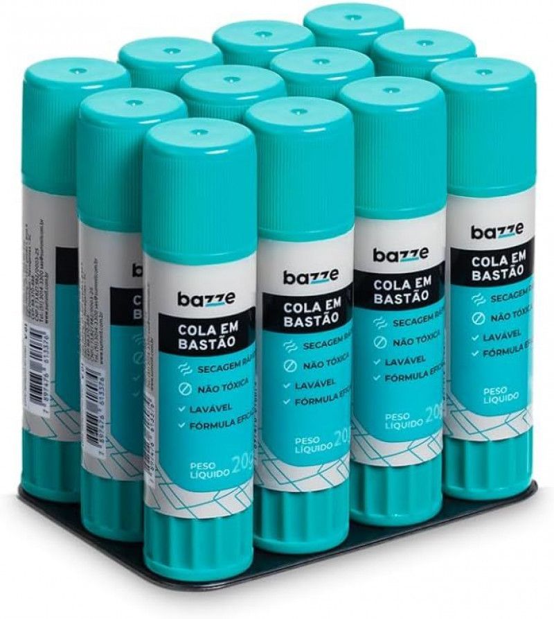 COLA BASTAO 20G BAZZE - REF. 608389 - PACOTE COM 12 UNIDADES