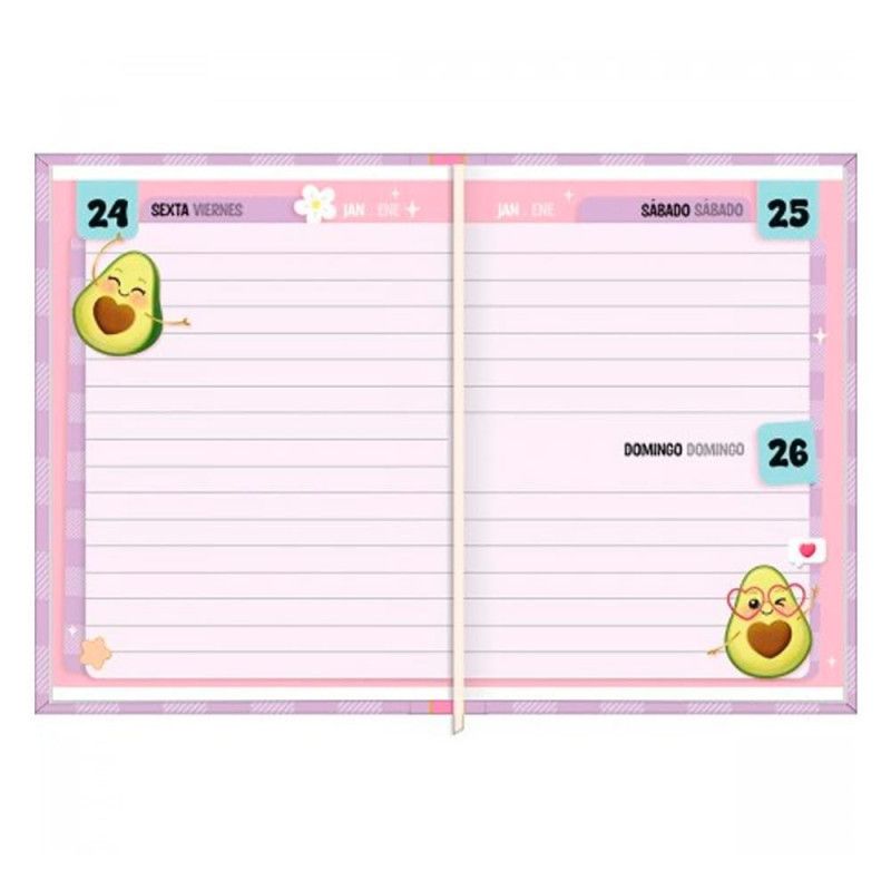AGENDA COSTURADA MINI ABACUTE M1 2025 TILIBRA - REF. 356484 - CAIXA COM 8 UNIDADES