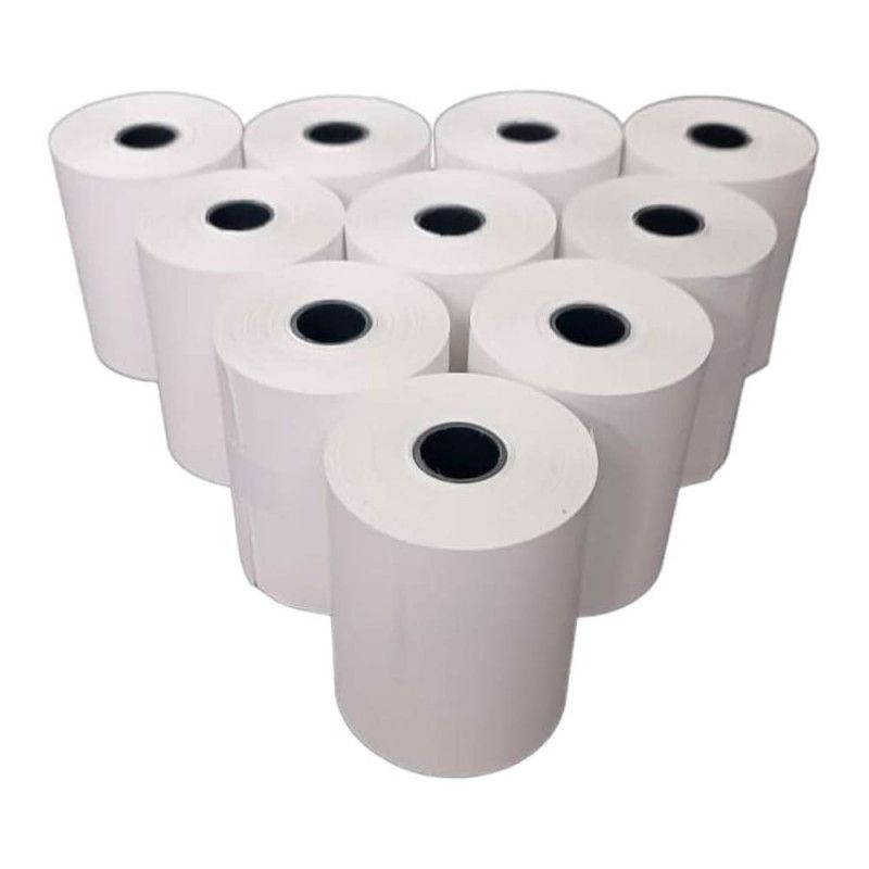 BOBINA 57MM X 30M TERMICA BRANCA COM TUBETE THERMOFLEXO - REF. 101646 - CAIXA COM 30 UNIDADES