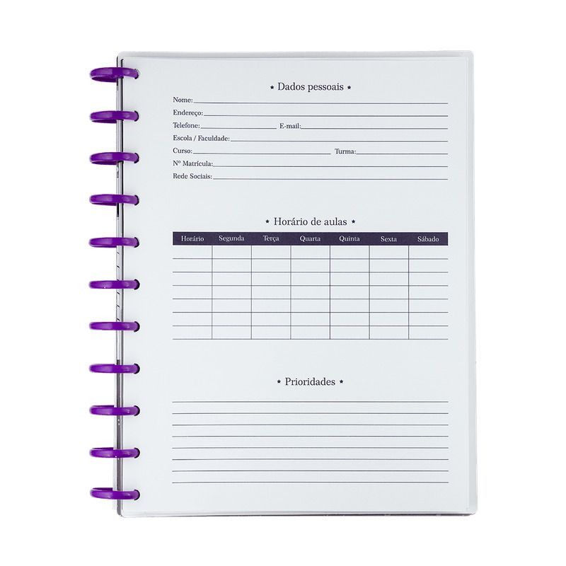 CADERNO 1 MATERIA INTELIGENTE DISCO STAR BRW - REF. CD1006 - 1 UNIDADE