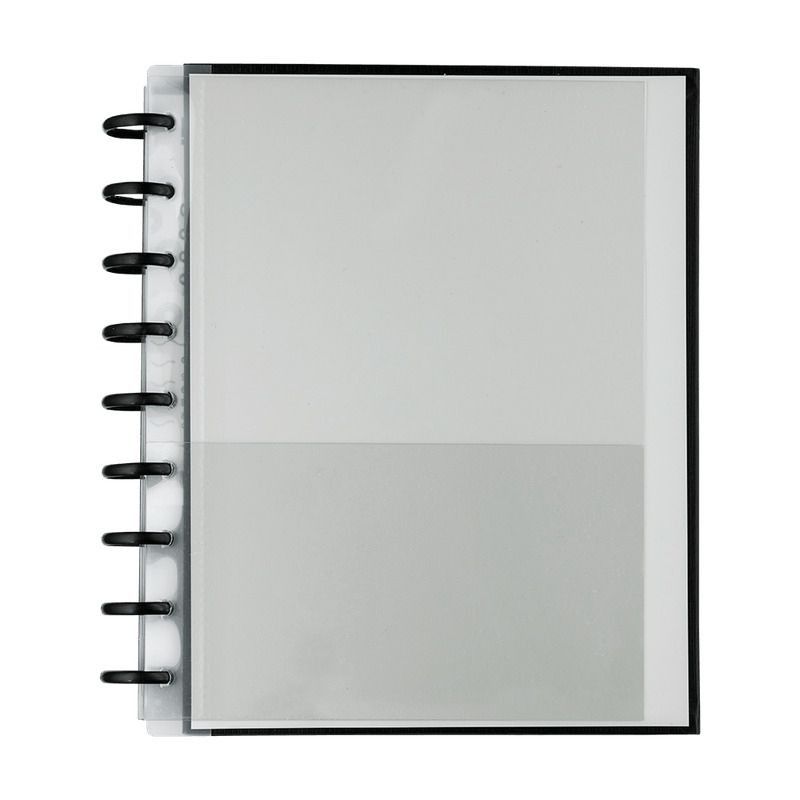 CADERNO 1 MATERIA INTELIGENTE COLEGIAL DISCO BLACK BRW - REF. CD1008 - PACOTE COM 5 UNIDADES