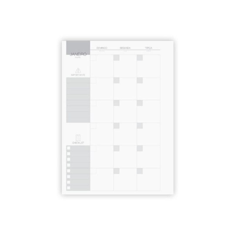 AGENDA ESPIRAL PLANNER FLORK COM ELASTICO PERMANENTE JANDAIA - REF. 74727 - PACOTE COM 4 UNIDADES