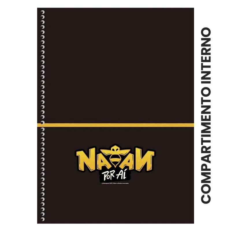 CADERNO 1 MATERIA CAPA DURA 80FL NATAN POR AI ANIMATIVA - REF. 10887 - PACOTE COM 4 UNIDADES