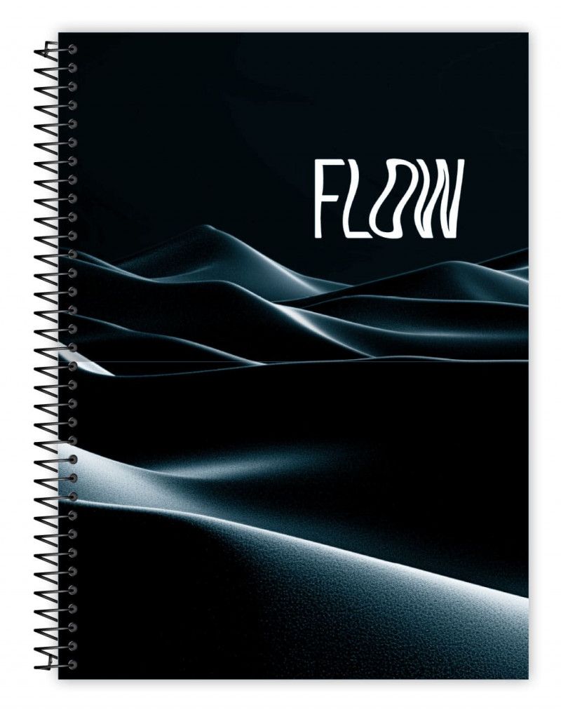 CADERNO 1 MATERIA CAPA DURA 80 FOLHAS FLOW CREDEAL - REF. 281406 - PACOTE COM 3 UNIDADES