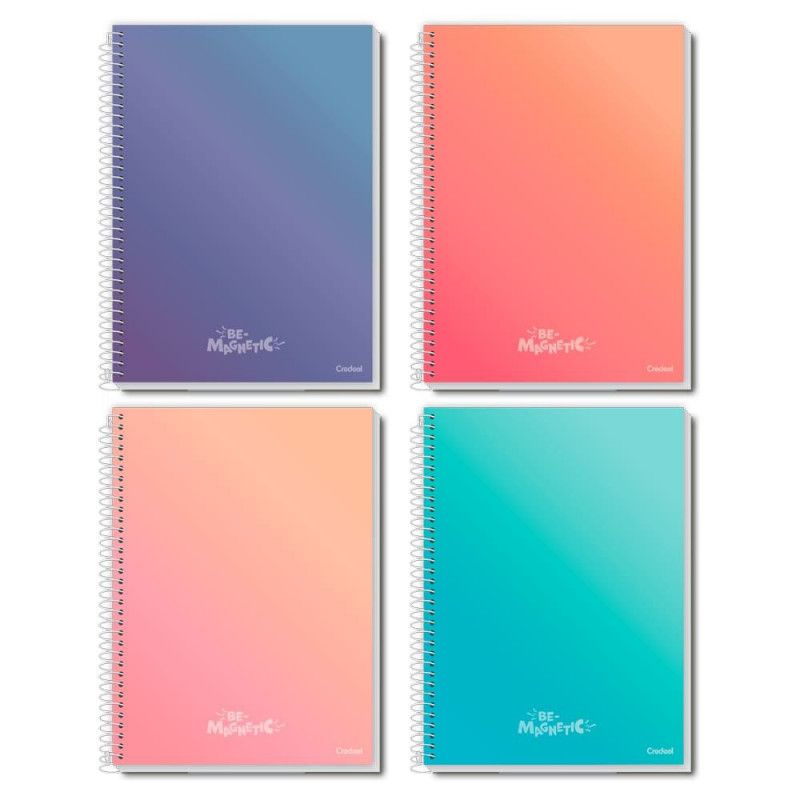 CADERNO 1 MATERIA CAPA DURA 80 FOLHAS BE-MAGNETIC CREDEAL - REF. 284780 - PACOTE COM 3 UNIDADES
