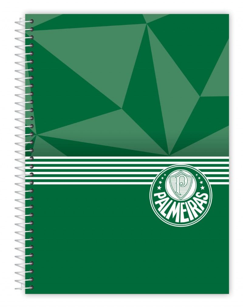 CADERNO 10 MATERIAS CAPA DURA 160 FOLHAS PALMEIRAS CREDEAL - REF. 284339 - PACOTE COM 2 UNIDADES