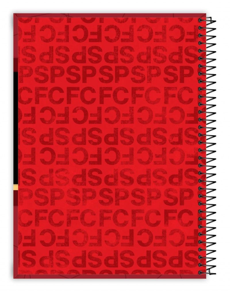 CADERNO 20 MATERIAS CAPA DURA 320 FOLHAS SPFC CREDEAL - REF. 284452 - PACOTE COM 2 UNIDADES