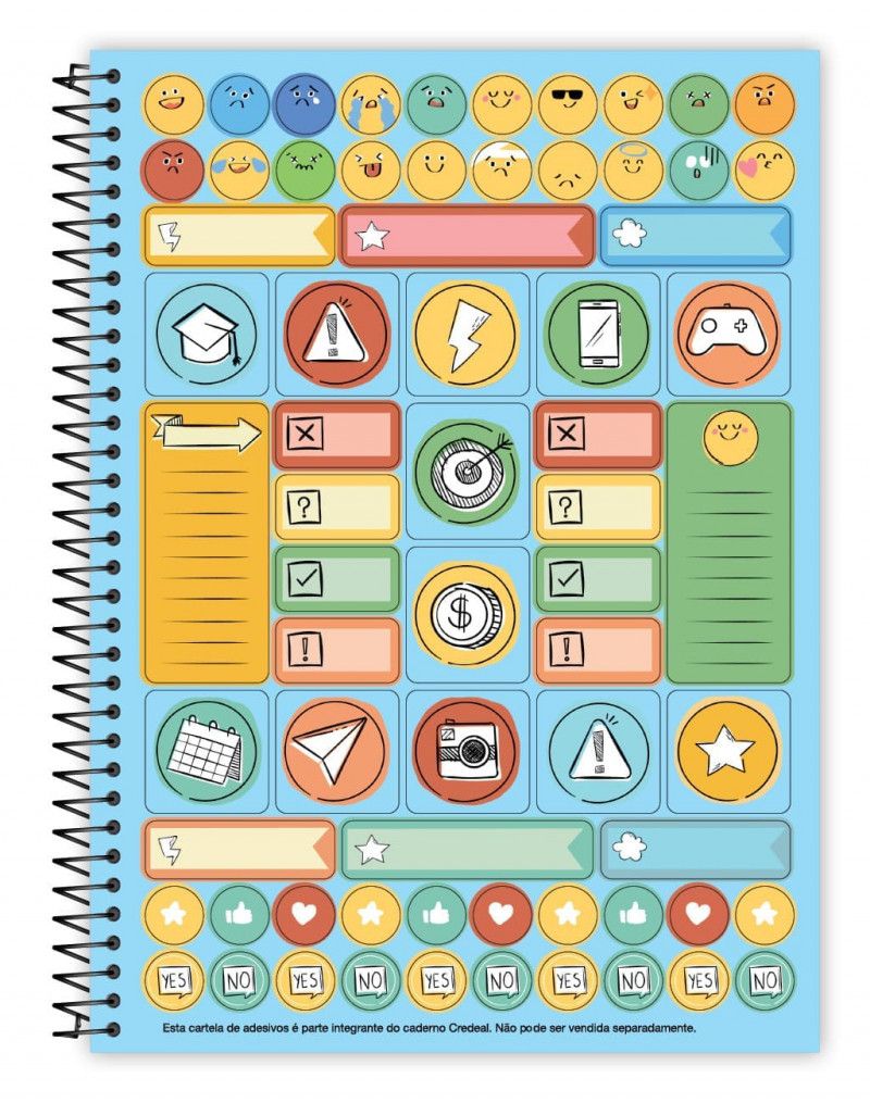 CADERNO 10 MATERIAS CAPA DURA 160 FOLHAS SUPER DINO CREDEAL - REF. 285299 - PACOTE COM 2 UNIDADES