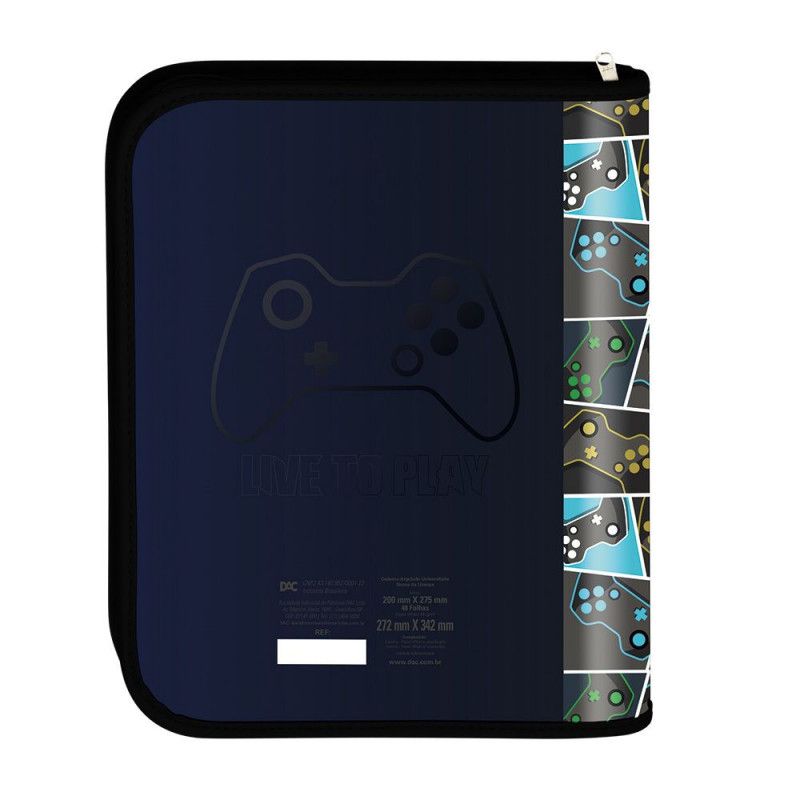 FICHARIO UNIVERSITARIO 4 ARGOLAS 48 FOLHAS GAME DAC - REF. 5062 - 1 UNIDADE